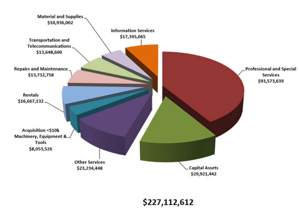 Planned procurement summary: assets and acquired services