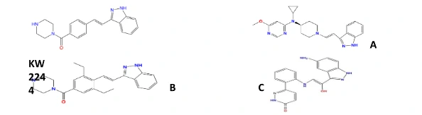 Affinity binding structure of these ligands