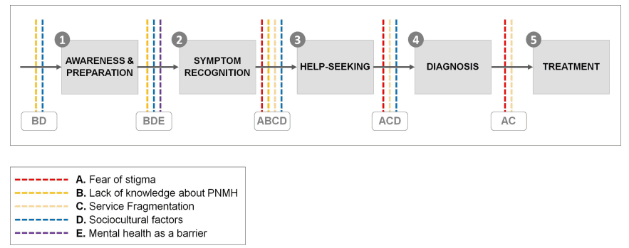 Conceptual model for barriers in seeking help for mental illness