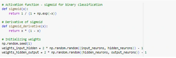 Performing binary classification