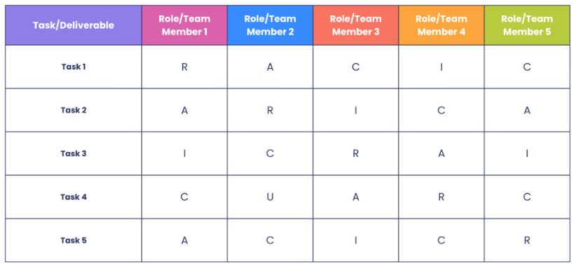 responsibility assignment matrix sample