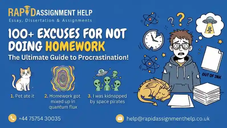 100+ Excuses for Not Doing Homework (Funny, Smart & Real in 2026)